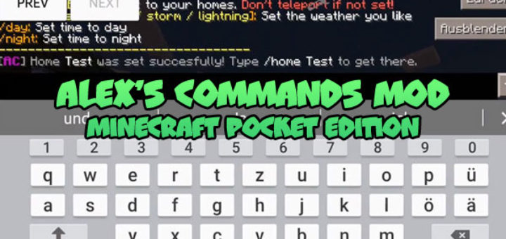 Alex’s Commands Mod MCPE 1.2