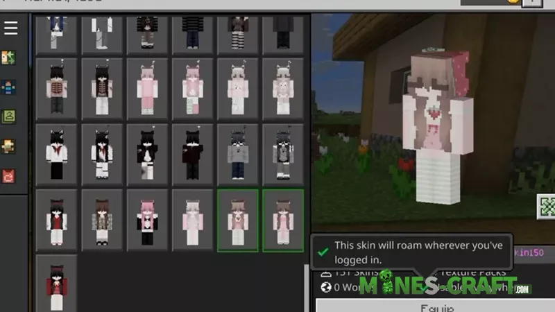 Aesthetic 4D Skin Pack (140+) for Minecraft Bedrock 1.21