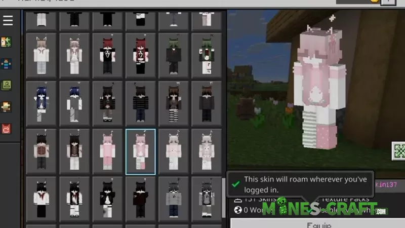 Aesthetic 4D Skin Pack (140+) for Minecraft Bedrock 1.21