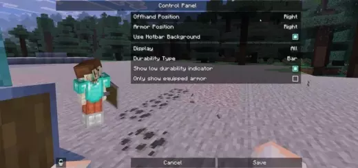 Armor Durability Display Bedrock HUD [1.21.123+]