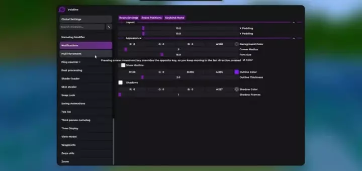 VoidLine Client [Bedrock 1.21.131/Win] – photo 2