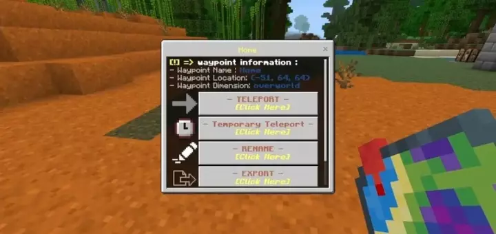 Waypoints Bedrock Addon ver1.1 [1.21/26] – photo 5
